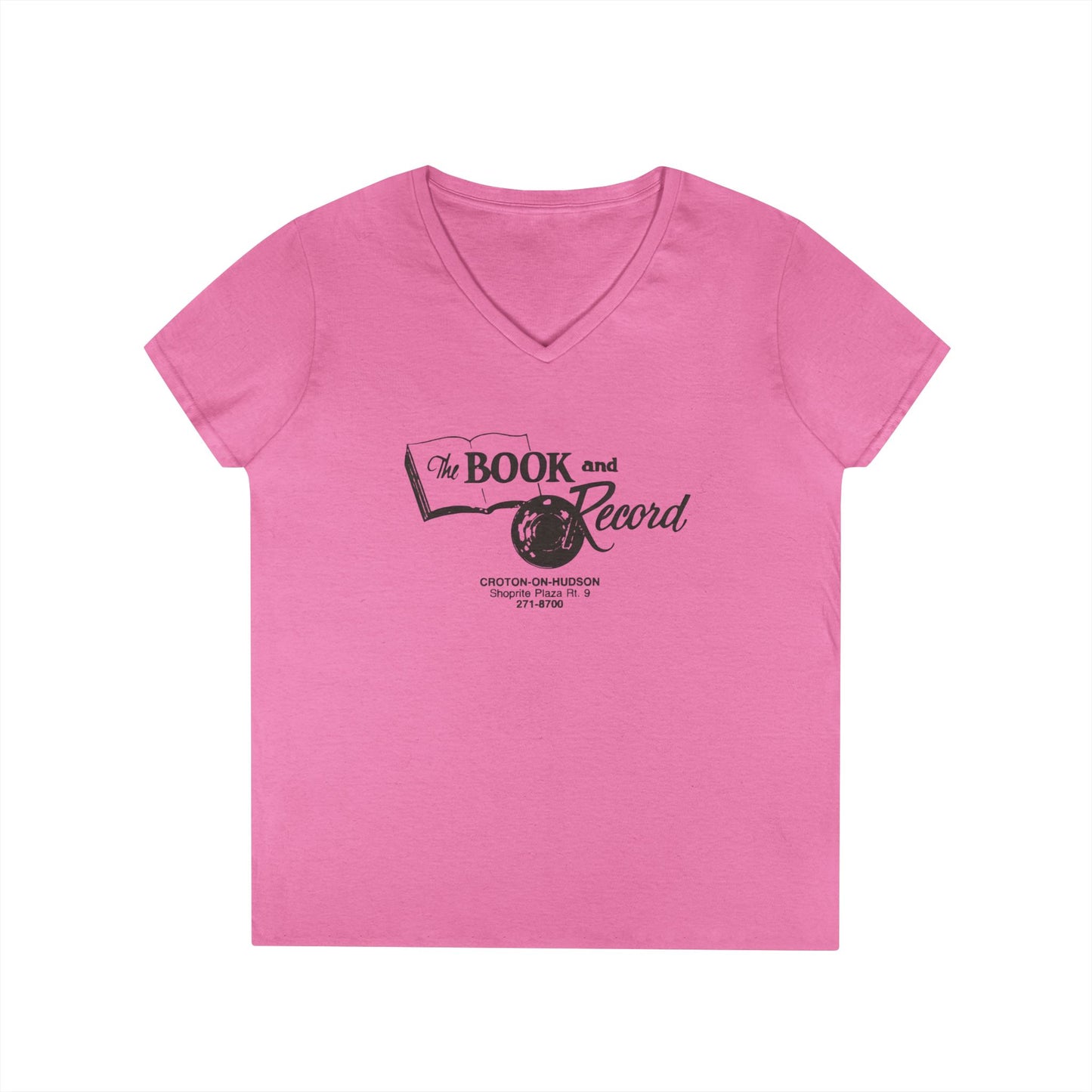 The Book and Record Ladies V-Neck T-Shirt