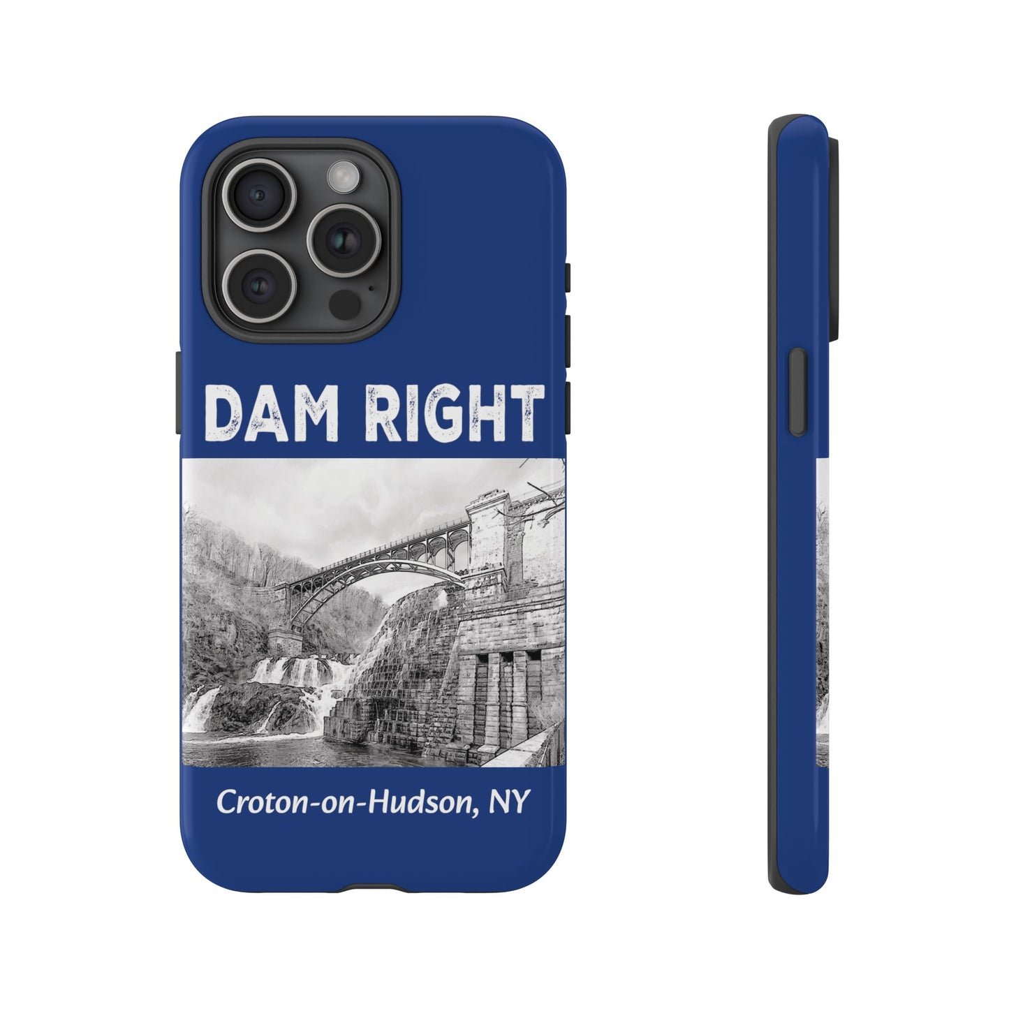 DAM RIGHT iPhone Tough Cases in Croton River blue