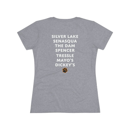 Women's Fitted Croton PARTY SPOTS Tee (Dark/Colors)