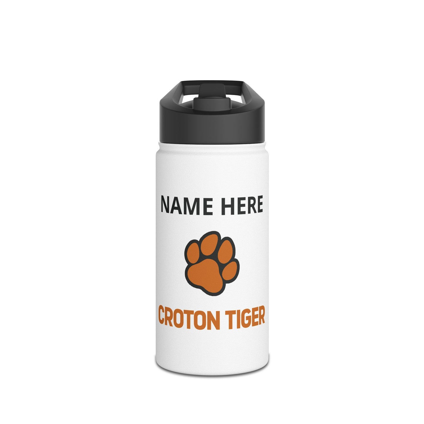 Croton Tiger Personalized Stainless Steel Water Bottle - 2 sizes