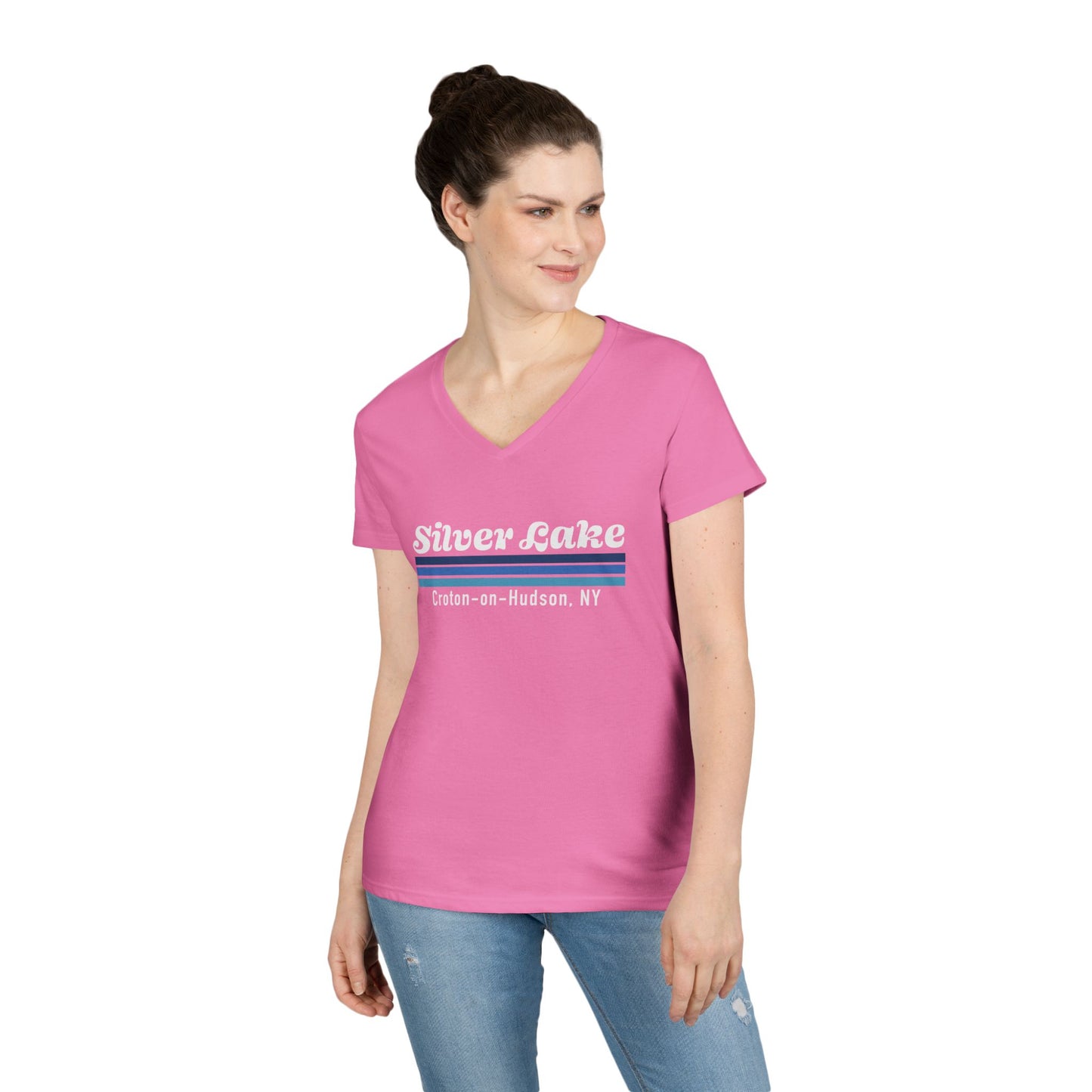 Silver Lake Ladies' V-Neck T-Shirt,