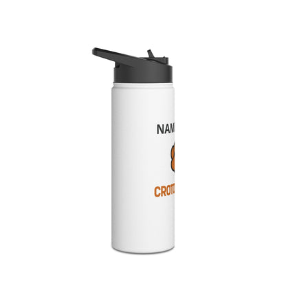 Croton Tiger Personalized Stainless Steel Water Bottle - 2 sizes